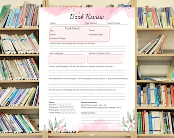 Book Review Template | Reading Comprehension Guide (Digital Download)