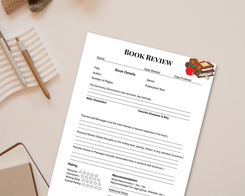 Finishing That Assignment Feels Good! Book Review Template "old School ...