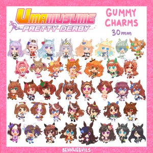 Uma Musume: Charms de gomitas acrílicas Pretty Derby
