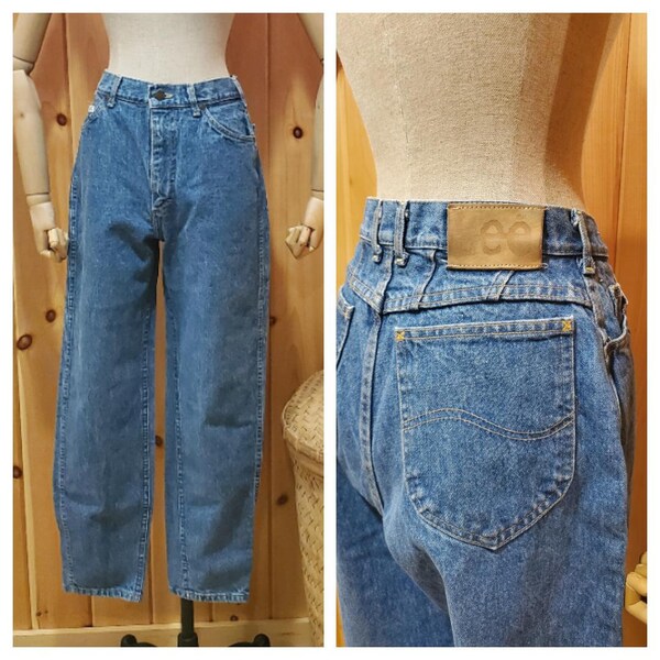 Vintage 80s Lee Denim Jeans / High waist Mom Jeans
