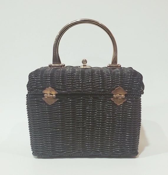Vintage wicker basket bag/ - Gem
