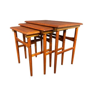 Vintage Danish Mid Century Modern Teak Nesting Tables