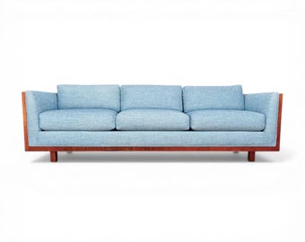 Teak Case Sofa in the Manner of Milo Baughman