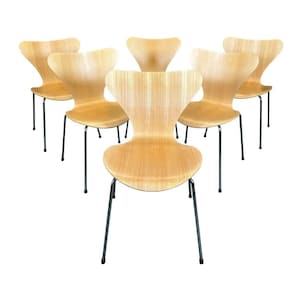 Set of 6 Vintage Danish Mid Century &quot;Series 7&quot; Dining Chairs By Arne Jacobsen