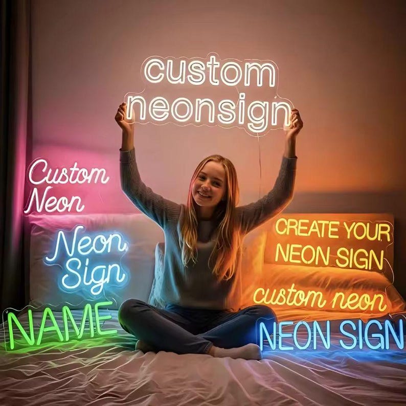 Custom Neon Sign, Neon Wall Art, Custom Light Sign for Party, Modern ...