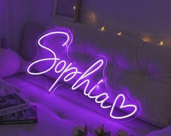 Custom Led Sign, Neon Sign, Name Neon Sign, Neon Sign Bedroom, Kids Neon Sign, Personalized Gift, Home & Wall Decor, Nursery Sign, Name Sign