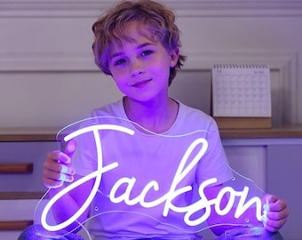 Letrero de neón personalizado, letreros de neón LED, letrero de neón con nombre, regalos para él/ella, letrero de luz de neón, letrero de neón infantil, letrero personalizado, decoración para habitaciones infantiles
