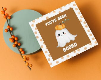 Boo Basket Tag - Halloween gift box cute printable - Instant Download