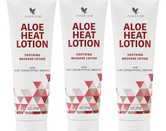 Forever Aloe Heat Lotion pack of 3 | Soothing Massage Lotion with Aloe Vera | Warming Relief for Muscles & Joints