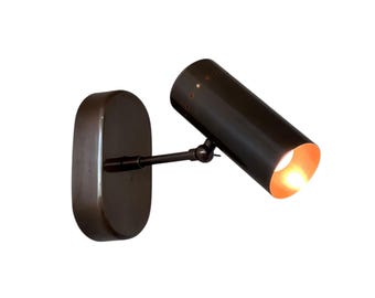 1940's Mid Century Bathroom Wall Sconce Light, Antique Brass Bathroom Light, Modern Vanity Lighting, Minimalist Light Fixture, Vanity Light