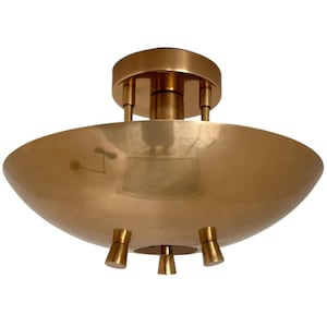 1 Light Light Sputnik Elegant Ceiling Flushmount light Pendant Mid Century Modern Raw Brass Sputnik chandelier light Fixture