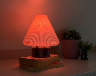 Minimalist Mushroom Lamp with Warm Ambient Lighting