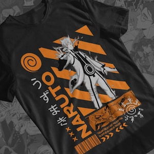 Naruto Black and White T-Shirt, Naruto Shippuden Anime Shirt Unisex, Manga Tee for Otaku Fans, Gift for Anime Lovers Men Women
