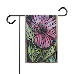 Garden Floral Flag, Decorative Yard Banner, Outdoor Home Decor, Flower Garden Sign, Spring Welcome Flag, Vibrant Garden Decoration