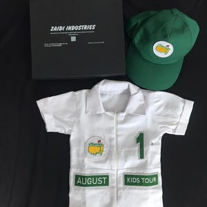Custom golf first birthday hole in one birthday golf caddy outfit party golf gift costume for kids toddler baby and Youth