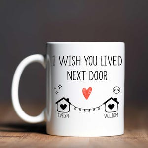 Best Friend Gift, Custom Bestie Coffee Mug, Unique Cute Personalized BFF Gift, Long Distance Friendship, Moving Away Present Ceramic Tea Mug