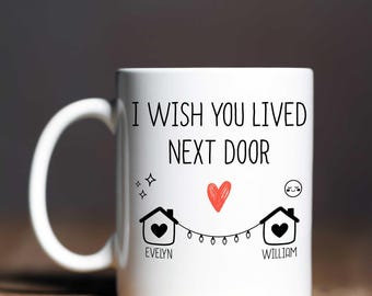 Best Friend Gift, Custom Bestie Coffee Mug, Unique Cute Personalized BFF Gift, Long Distance Friendship, Moving Away Present Ceramic Tea Mug