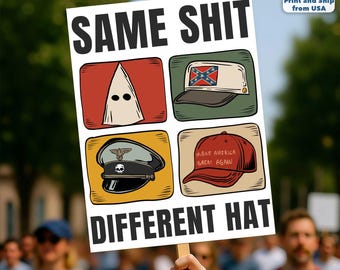 No Kings in America Protest Sign,Trump Political Sign, Since 1776 Patriotic Statement, Anti MAGA Protest Sign for Freedom and Democracy