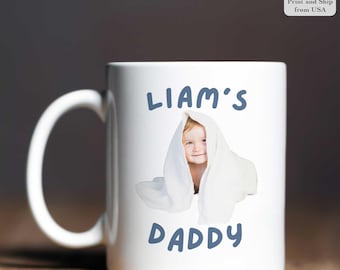 Baby Face Mug, Custom Baby Face Photo Dad Mug,First Fathers Day Gift,, Kids Photo Fathers Day Mug, Personalized Photo Mug For Dad and Mom