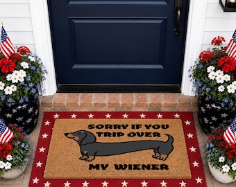 Felpudo "Lo siento si te tropiezas", regalo para amantes de las mascotas, felpudo bonito, felpudo para la puerta principal, regalo personalizado, felpudo divertido, regalo personalizado para perros, regalo para amantes de los perros