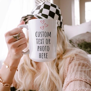 Custom coffee mug, Personalized cups with Text and Photo, Personalized Mug, Custom Design Mug Customizable Text Mug with Your Words Gift Cup