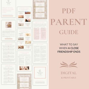 When a Teen Friendship Ends What to Say | Parent Guide | Teen & Young Adult Friendship Breakup Support | Instant PDF Download