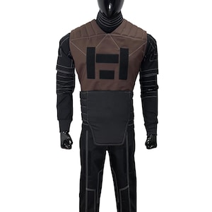 Mandalorian Cosplay Costume – Star Wars Boba Fett Flight Suit with Flak Vest | Bounty Hunter 3-Piece Outfit | Custom Size Available