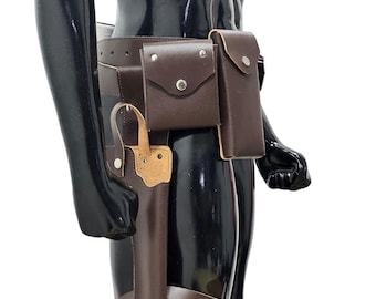 Mandalorian Din Djarin Cosplay Belt | Star Wars Bounty Hunter Leather Flight Suit Costume Accessory