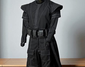 Boba Fett Star Wars Cosplay Costume | Mandalorian 4-Piece Armor Suit with Skirt & Belt | Screen-Accurate Halloween Outfit