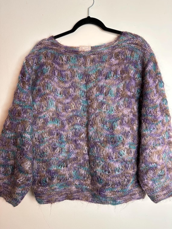 Hand Knit Wool & Mohair Sweater by Heather Designs – Made in Scotland