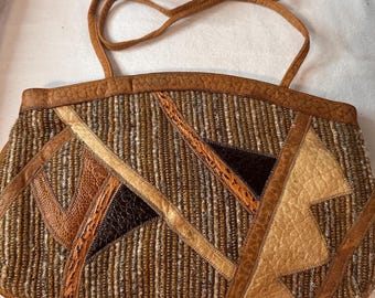 Vintage Seven Handtaschen von Dimitri Boho Patchwork Leder Handtasche Schultertasche 70er 80er