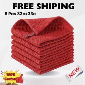 New 100% Cotton Dishcloth Ultra Soft Absorbent Kitchen Towel Household Cleaning Cloth Kitchen Tools Gadgets Wash Cloth Dish Rag