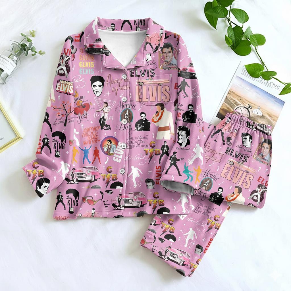 Discover Elvis Presley Pajamas Set, Rock And Roll Music Bridesmaid Pajamas, Gifts For Elvis Fan
