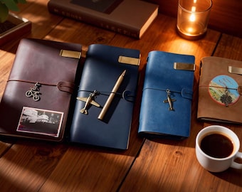 Refillable Notebook Inner Pages - Compatible with Leather Journal Covers (Lined/Grid/Blank/Monthly Planner, Multiple Sizes)