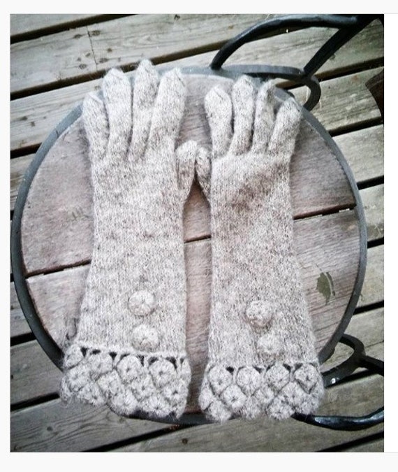 long grey gloves