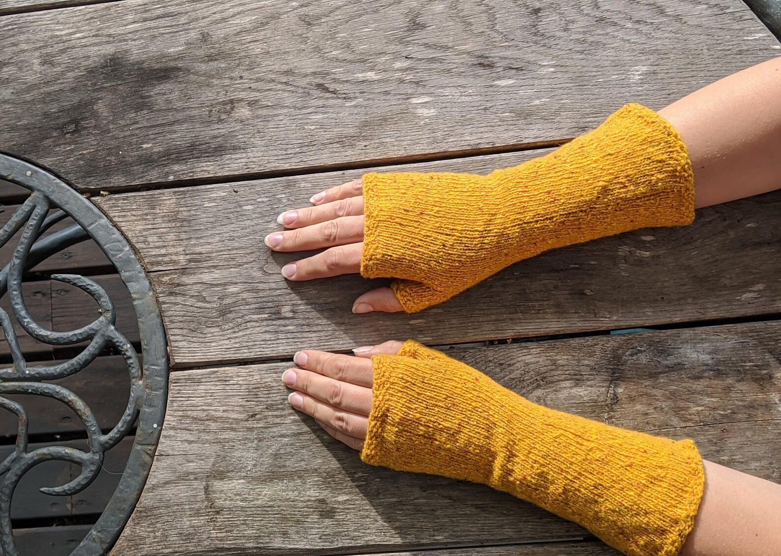 Yellow arm warmers wool merino women gloves long mittens wrist Etsy