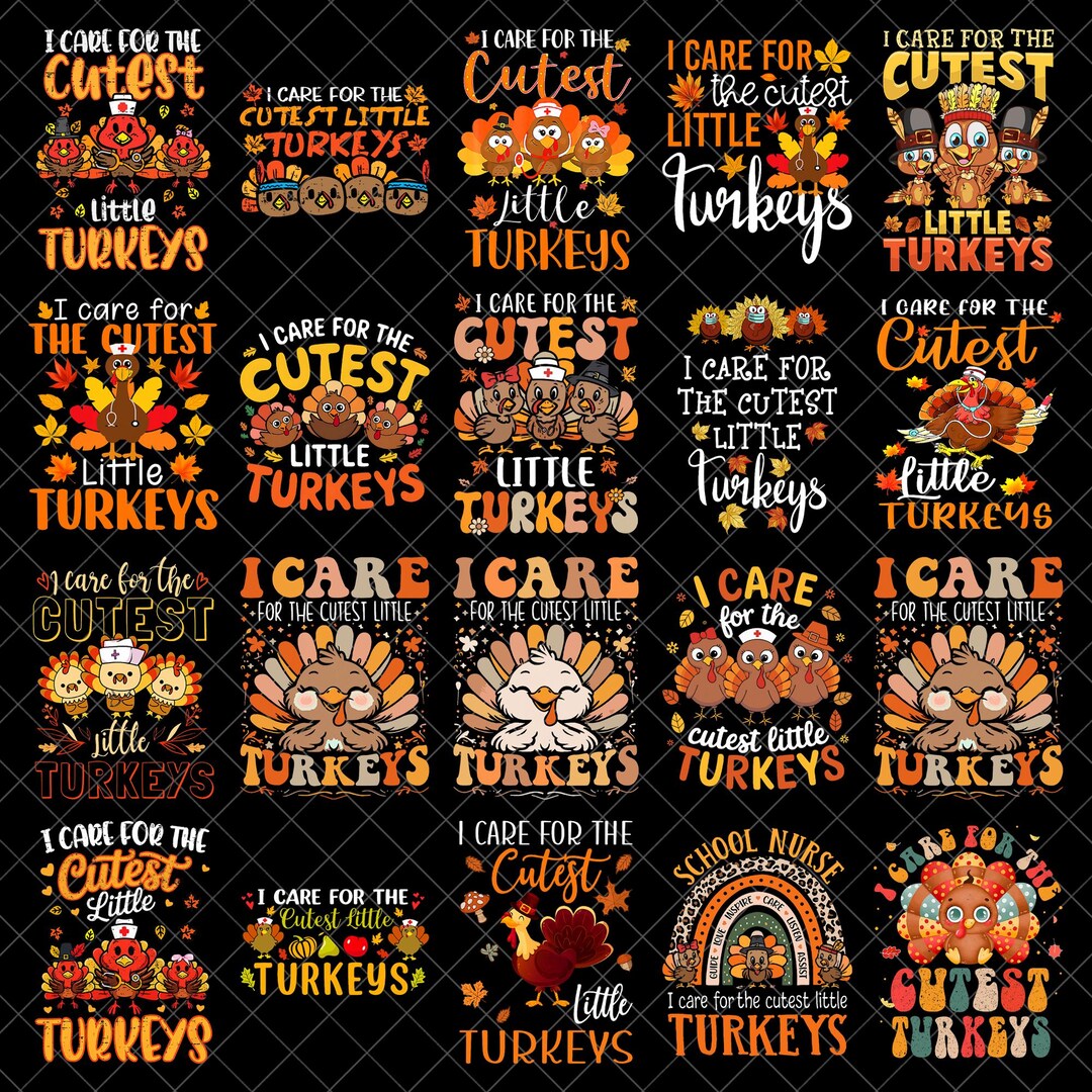 Caring for the Cutest Little Turkeys NICU Nurse Png Bundle ...