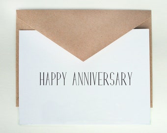 Tarjeta de Aniversario Feliz y Sobre - El Aniversario Elegante