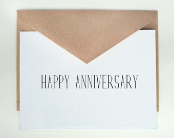 Happy Anniversary Card & Envelope -- The Elegant Anniversary