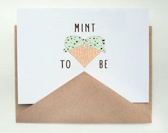 Conjunto de tarjetas/sobres de menta para ser ---