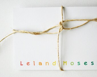 Papelería personalizada -- L E L A N D -- Rainbow Ombre Stationery Set of Custom Notes & Envelopes -- ELIGE TU CANTIDAD