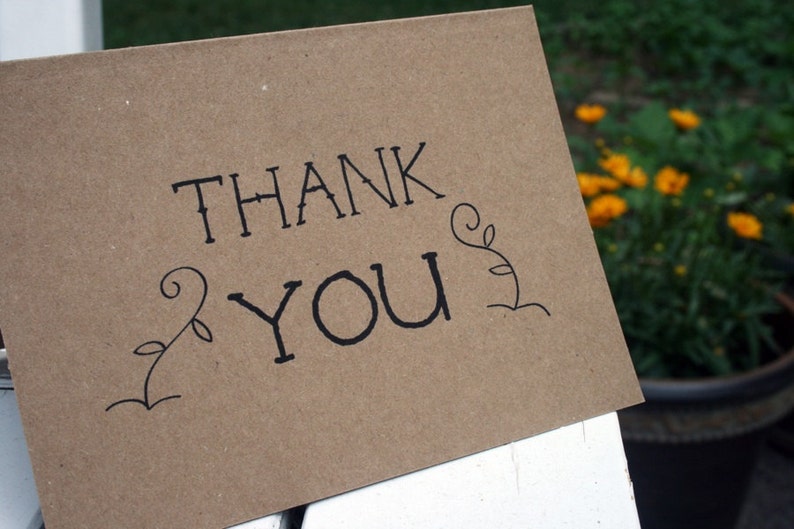CHOOSE YOUR QUANTITY Garden Edition Set of NotesEnvelopes on Recycled Cardstock Thank You