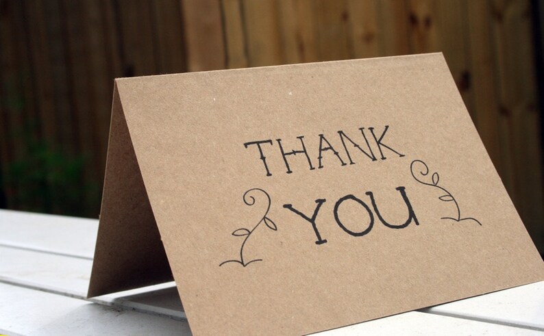 CHOOSE YOUR QUANTITY Garden Edition Set of NotesEnvelopes on Recycled Cardstock Thank You