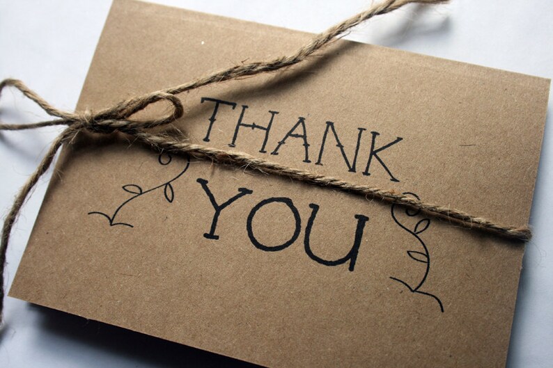 CHOOSE YOUR QUANTITY Garden Edition Set of NotesEnvelopes on Recycled Cardstock Thank You