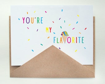 You're My Favorite (Flavorite!)  --- Card/Envelope Set