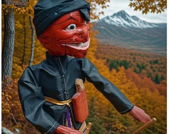 Vintage Wayang Golek Puppet Cepot Raras artesanías originales indonesias