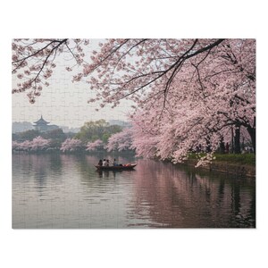 Kirschblüte Puzzle, Entspannung Aktivität, Geschenk für Puzzle-Liebhaber, Familienspiele Nacht, Dekoration, Frühlingsspaß