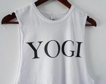 Yogi Tank Tee White Unisex