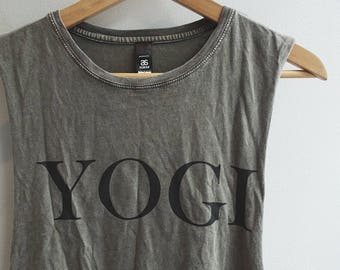 Yogi Tank Tee in Moss Green