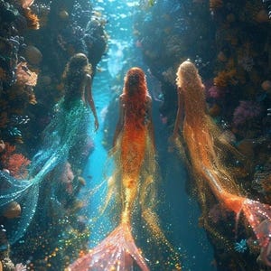 Mermaid Current Activation, Attunement and Energetic Link+ Charged Digital Artwork